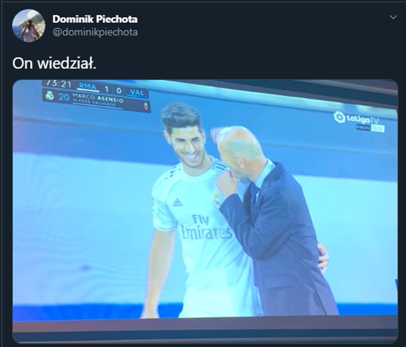 Zidane z Asensio przed wejściem na boisko.. :D